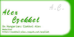 alex czekkel business card